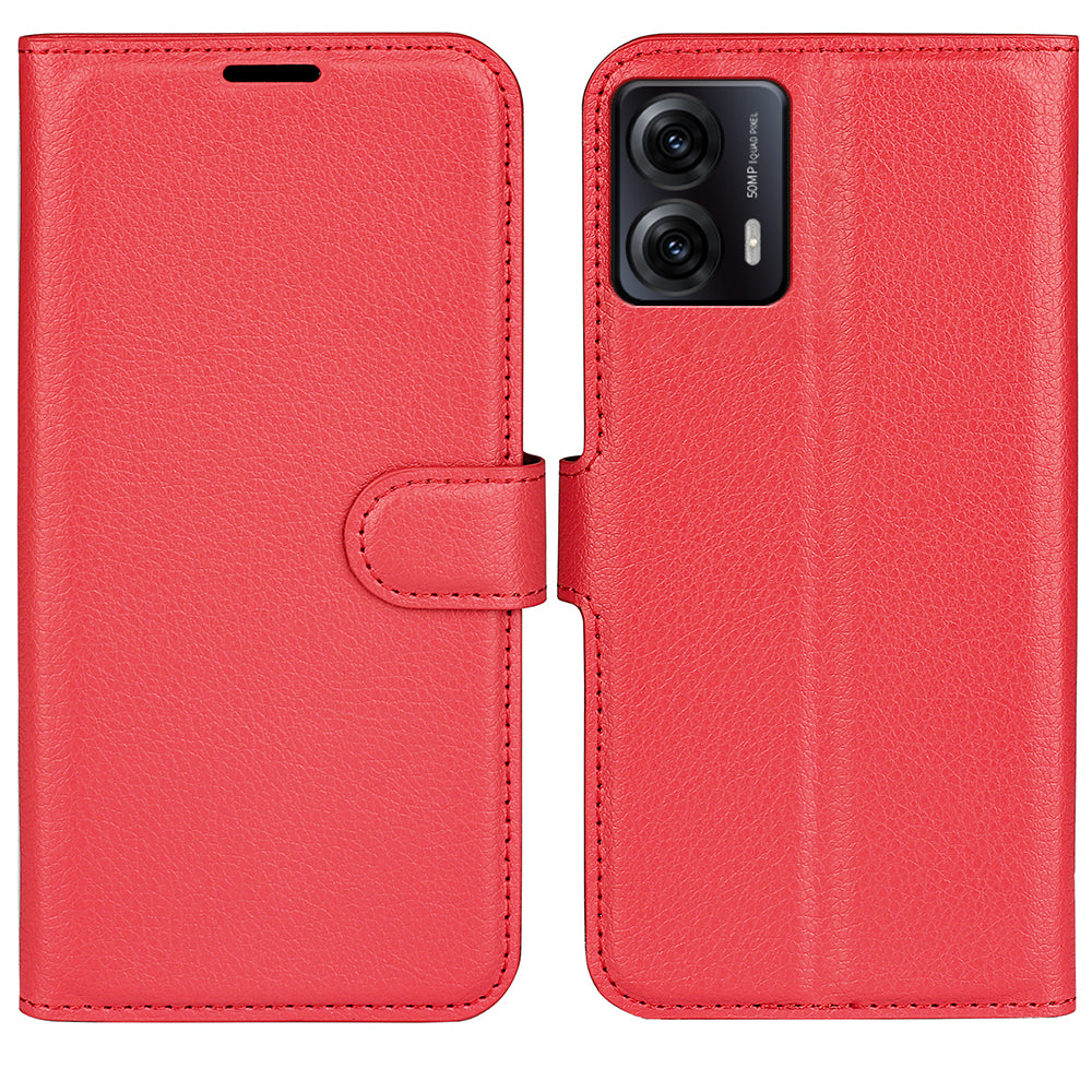 For Motorola Moto G53 5G Phone Protective Cover Litchi Texture PU Leather Flip Stand Wallet Case For Motorola Moto G53 5G Phone Protective Cover Litchi Texture PU Leather Flip Stand Wallet Case